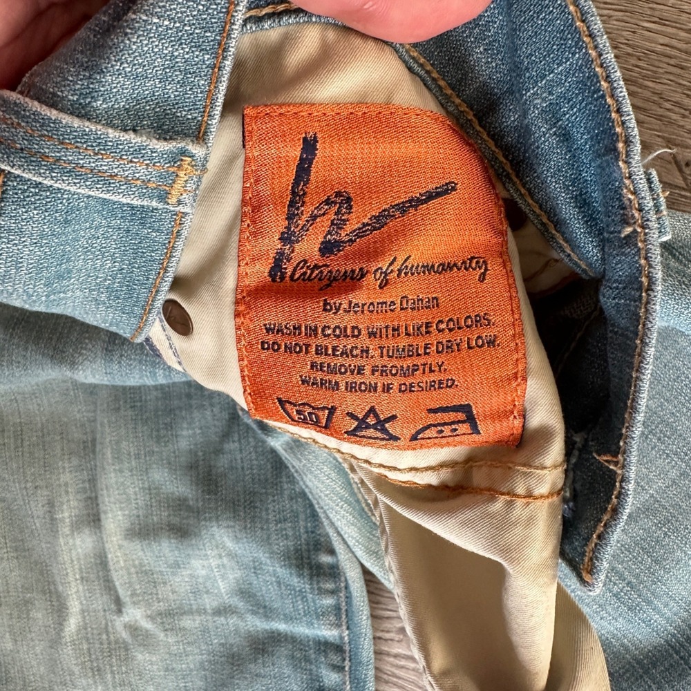 Citizens Of Humanity Jeans 29 Light Wash Kelly #001 Stretch Low Waist Bootcut - Picture 8 of 10